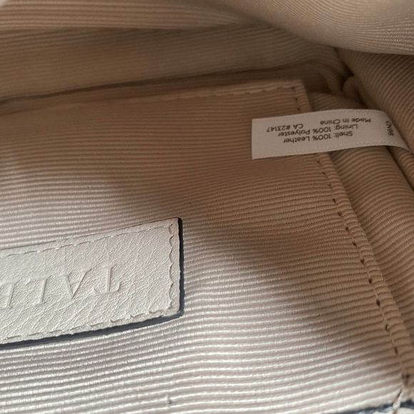 Talbots White Turn-Lock Pebbled Leather Shoulder Bag, MSRP $129 - Picture 4 of 11